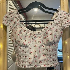 Japra Cherry Print Top